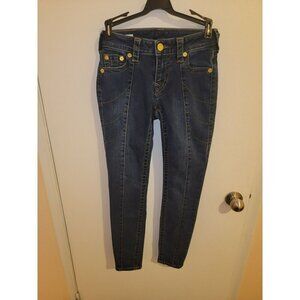 True Religion Blue Skinny Jeans Jennie Curvy Mid Rise WomenS 24W X 28L 24X28